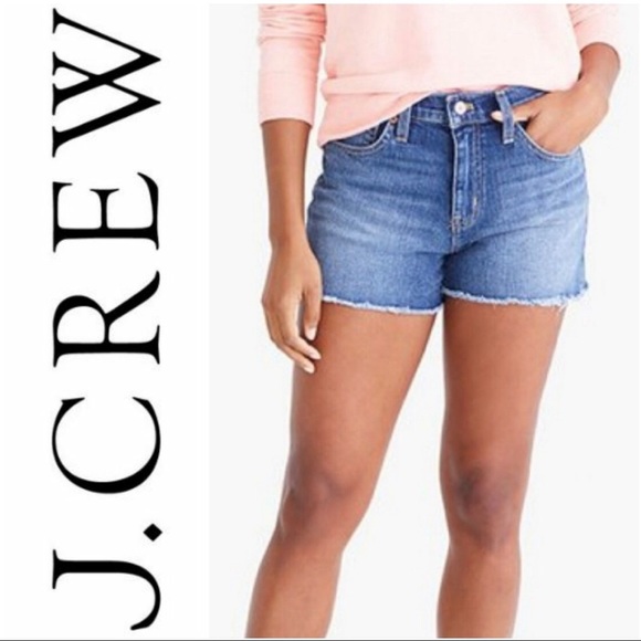 J. Crew Pants - J. Crew Raw Hem High Rise Denim Shorts - Size 28